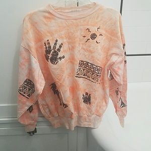 vintage tie-dye crew neck